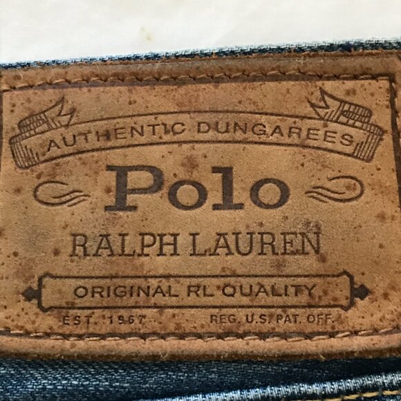 Polo Ralph Lauren Jeans Men 38x30 Blue Mid Rise Medium Wash Stretch - Picture 10 of 12